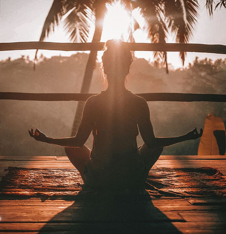 Yoga at sunset